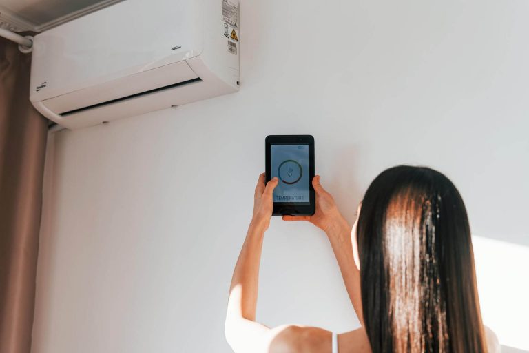 Ductless mini Split AC on the wall