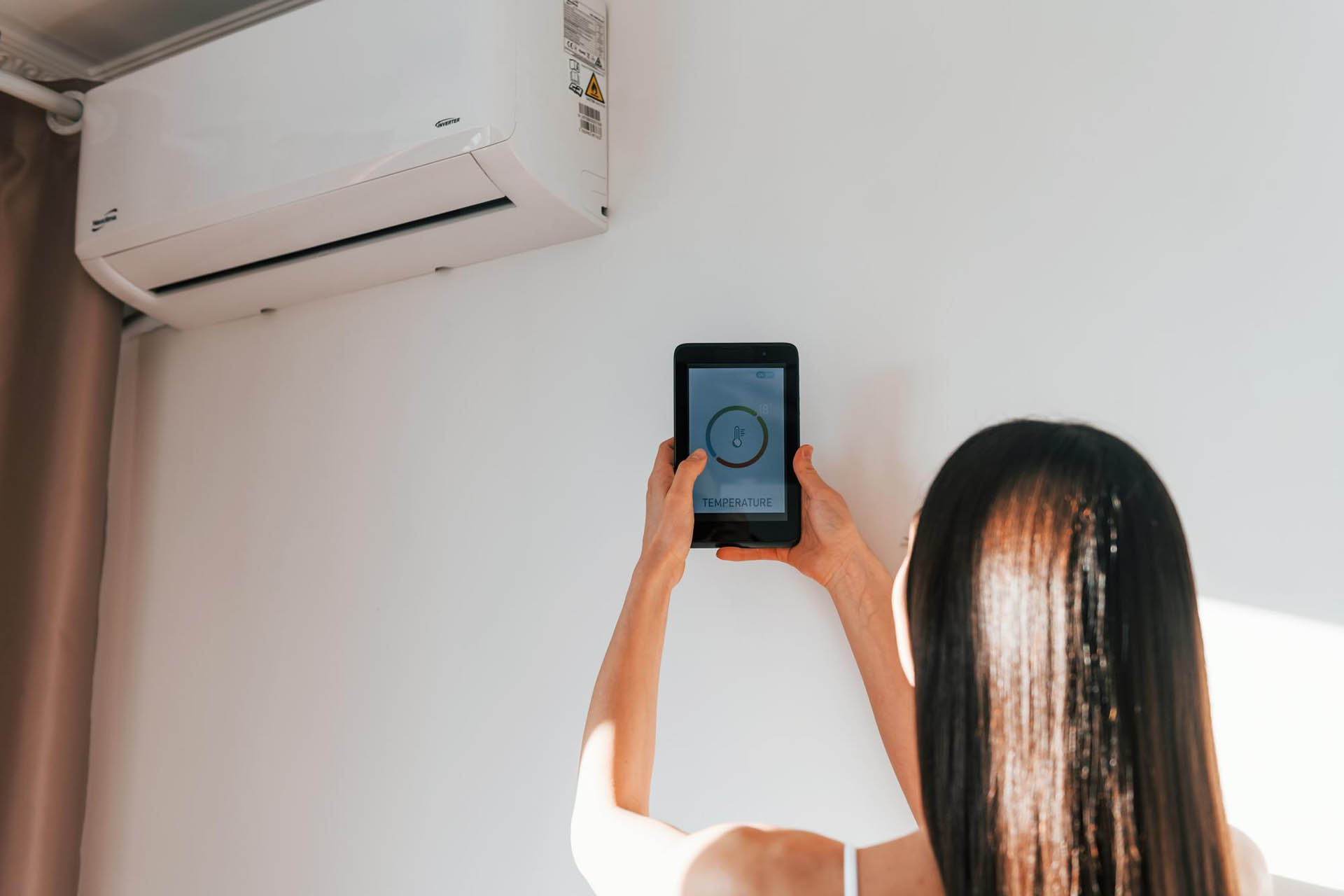 Ductless mini Split AC on the wall