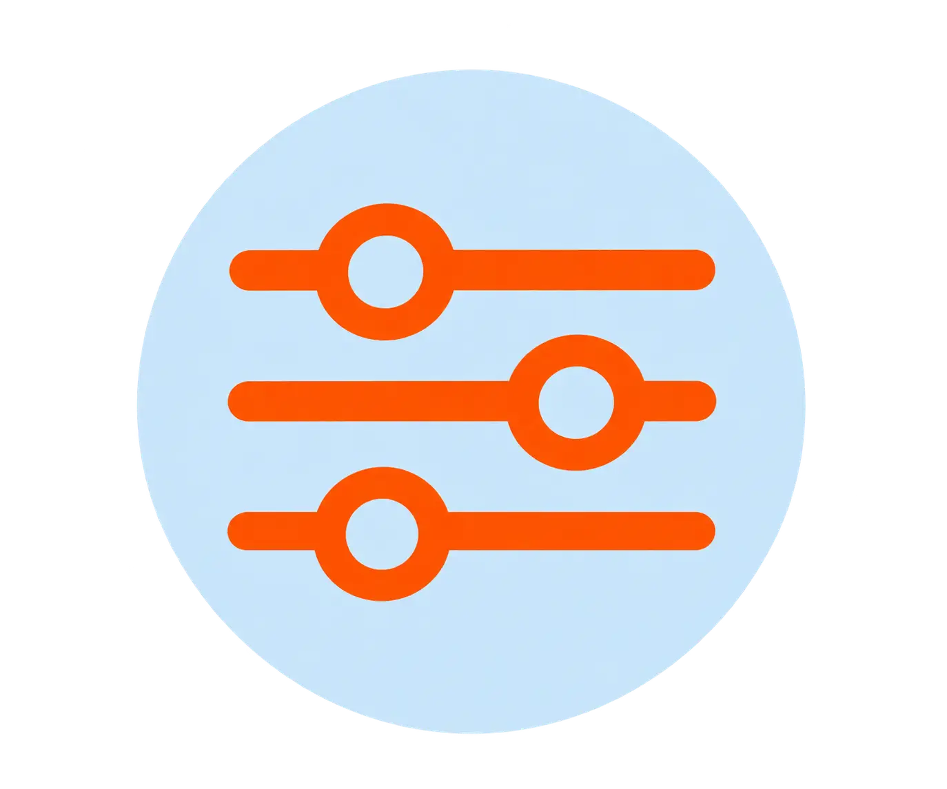 Mini split configurable options are depected with 3 sliders showing how configurable this is.