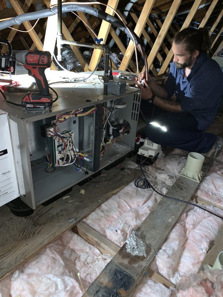 furnace Installation & Replacement in progress in Amherst NH